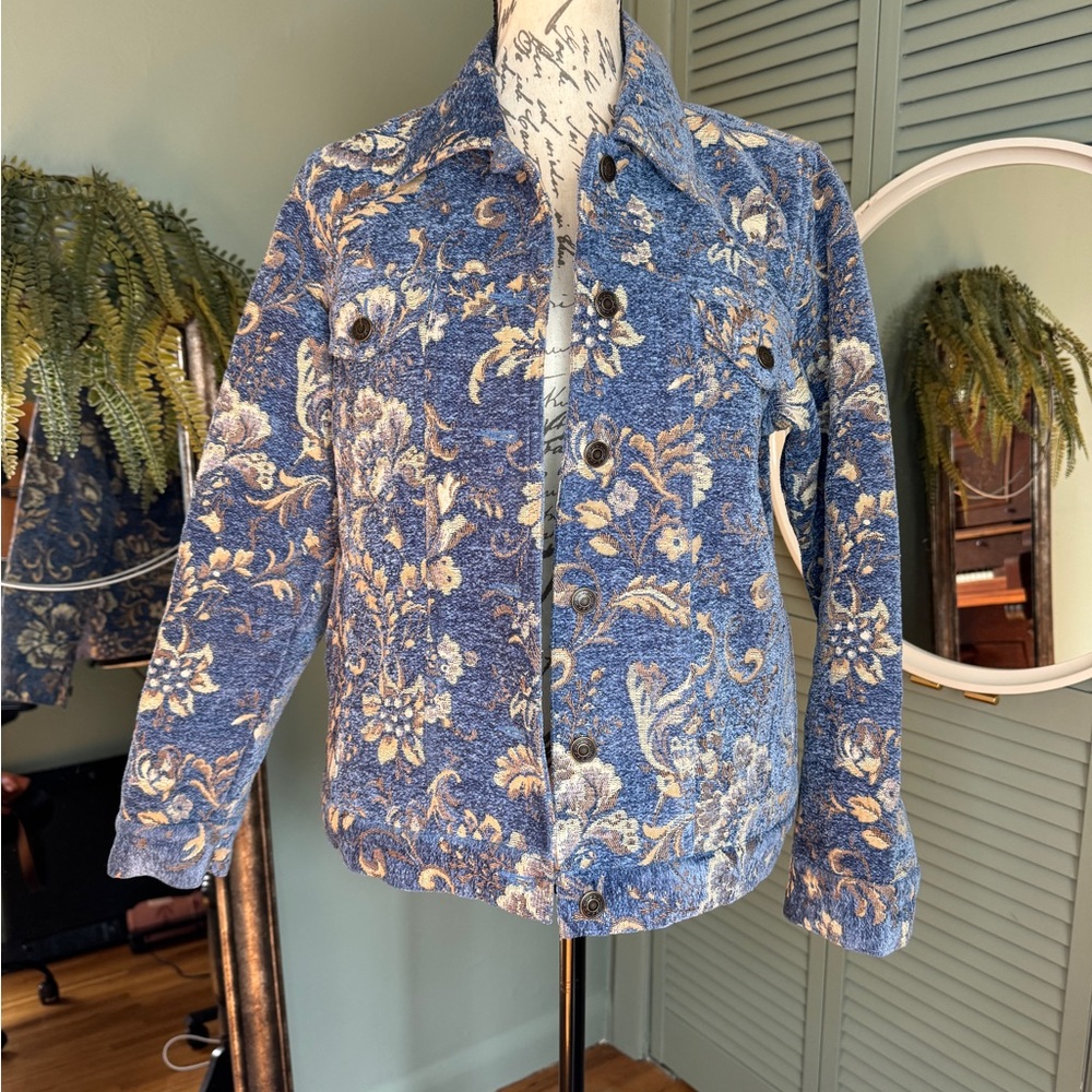 Denim&Co Vintage Floral Jean Jacket